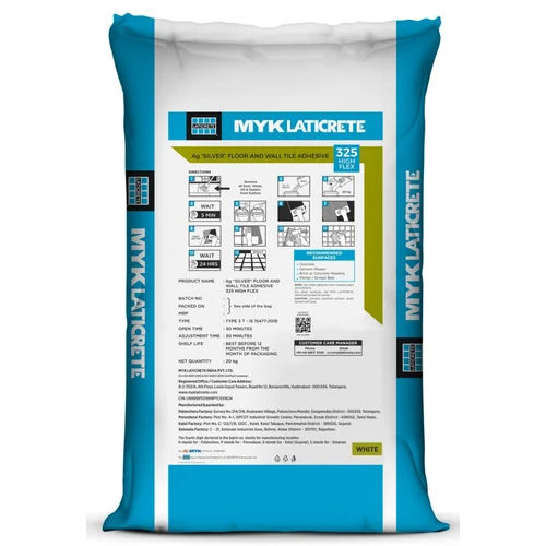 25 Kg Myk Laticrete 325 High Flex Tile Adhesive - Color: White