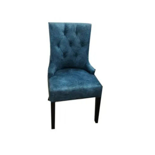 Low Back Wooden Dining Room Chair - Color: Blue