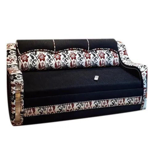 Designer Three Seater Sofa - Color: Black