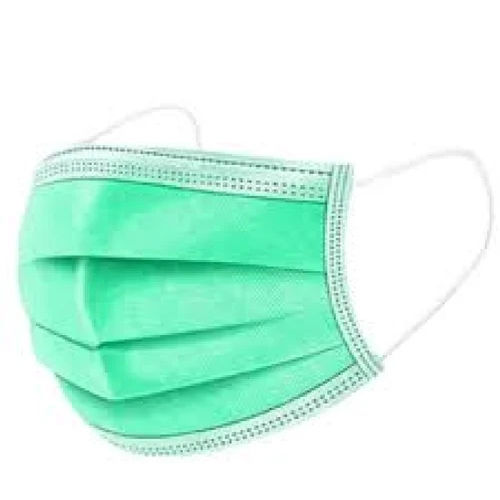 3 Ply Face Mask - Color: Green