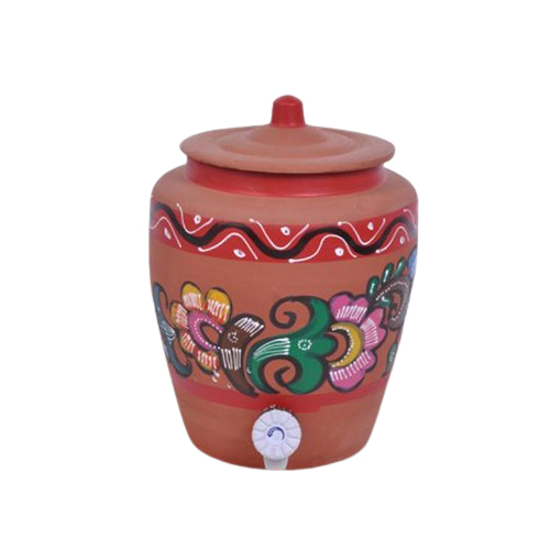 MTC-055 6.5Ltr Earthen Red Water Pot