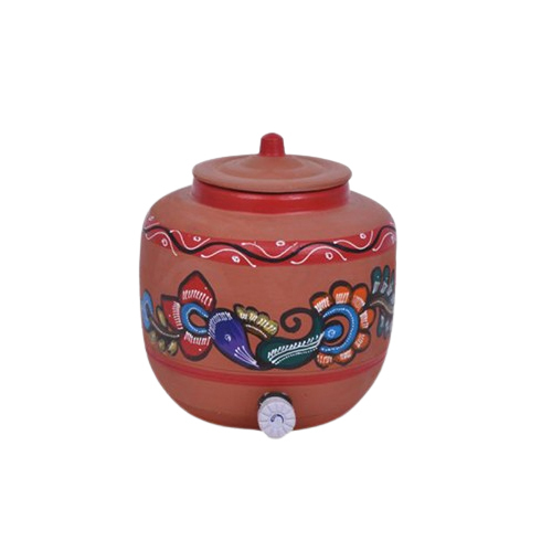 MTC-057 12Ltr Earthen Red Water Pot