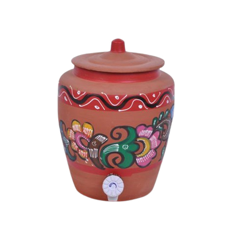 MTC-058 13 Ltr Earthen Red Water Pot