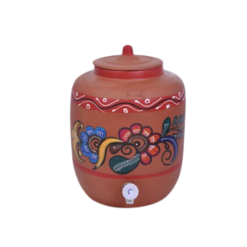MTC-060 17Ltr Earthen Red Water Pot