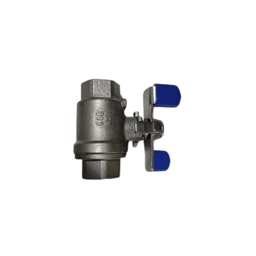 Ss316 Ball Valve With Butterfly Handle - Color: Silver