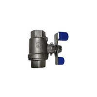 SS316 Ball Valve - 1 Inch, 25mm Port Size | Stainless Steel, Silver Color, Polished Finish, Butterfly Structure, Industrial Use, Manual Operation