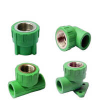 Ppr Brass Fittings - Seamless Ppr Material | Available In Green And Blue Colors