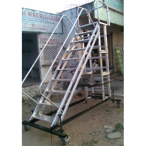 Futuristic Mobile Platform Aluminium Ladder