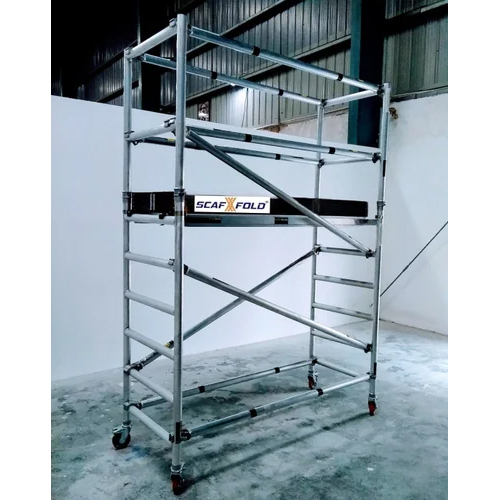 Silver Aluminium Scaffolding With Mini Single Platform