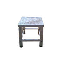 High Grade Aluminium Stools - High-quality Aluminium, Various Sizes Available, Sleek White Finish | Manual Functionality, Ideal For Industrial Use