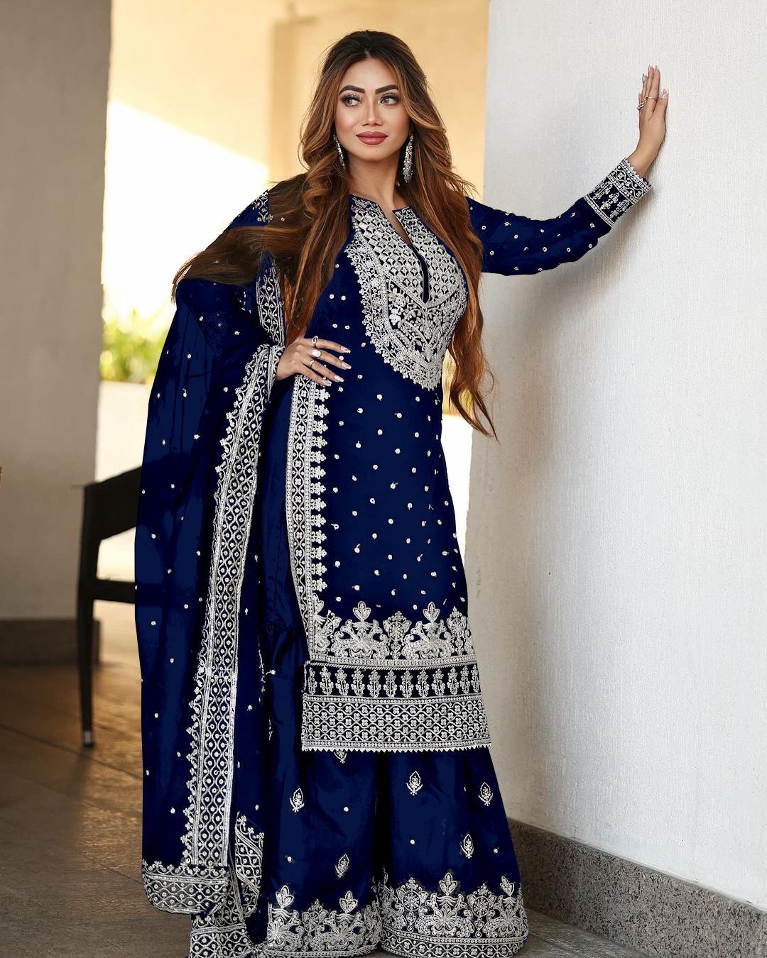 heavy embroidery kurti