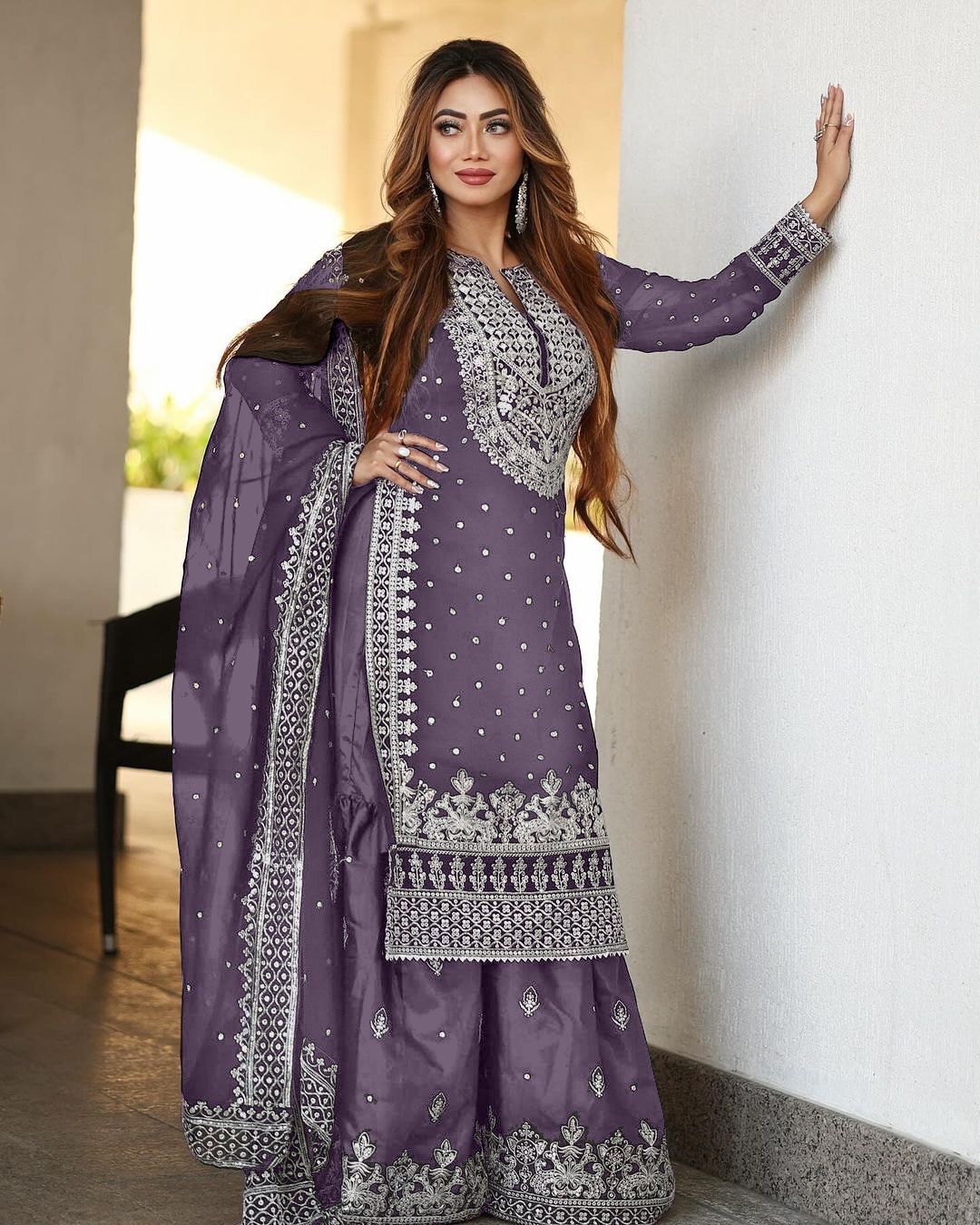 heavy embroidery kurti