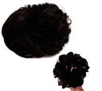 100% Original Human Hair Messy Bun Scrunchie Real Hair Bun Natural Color - Human Hair Type: Indian
