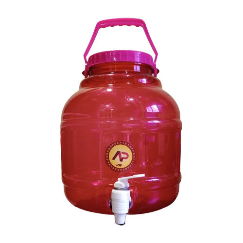 10 Ltr Pink Mini Water Storage Jar - Material: Plastic