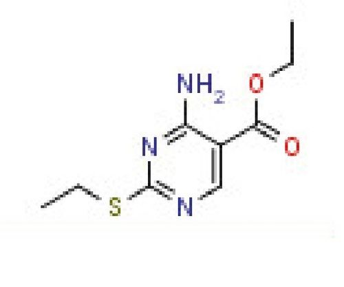 4-Amino-2-(ethylthio)-5-pyrimidinecarboxylic acid ethyl ester