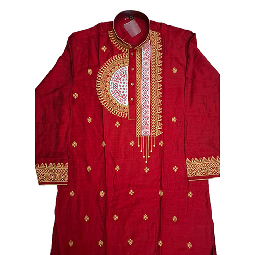 Mens Party Wear Embroidered Kurta