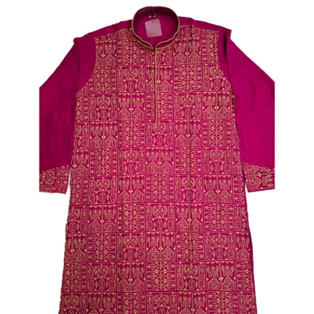 Mens Modern Kurta - High-Quality Cotton, Available Sizes 38 to 46, Multicolour Printed Pattern, Full Sleeves, Customized Logo, Washable for Easy Maintenance