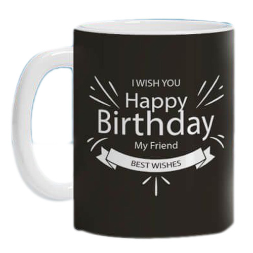 Black And White Printed Mug