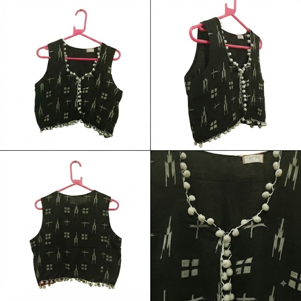 Ladies Sleeveless Blouse - High-Quality Cotton Vibrant Green Color Indian Ethnic Print | Comfortable Casual All-Season Wear Easily Washable
