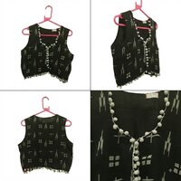 Ladies Sleeveless Blouse - High-quality Cotton, Vibrant Green Color, Indian Ethnic Print | Comfortable, Casual, All-season Wear, Easily Washable
