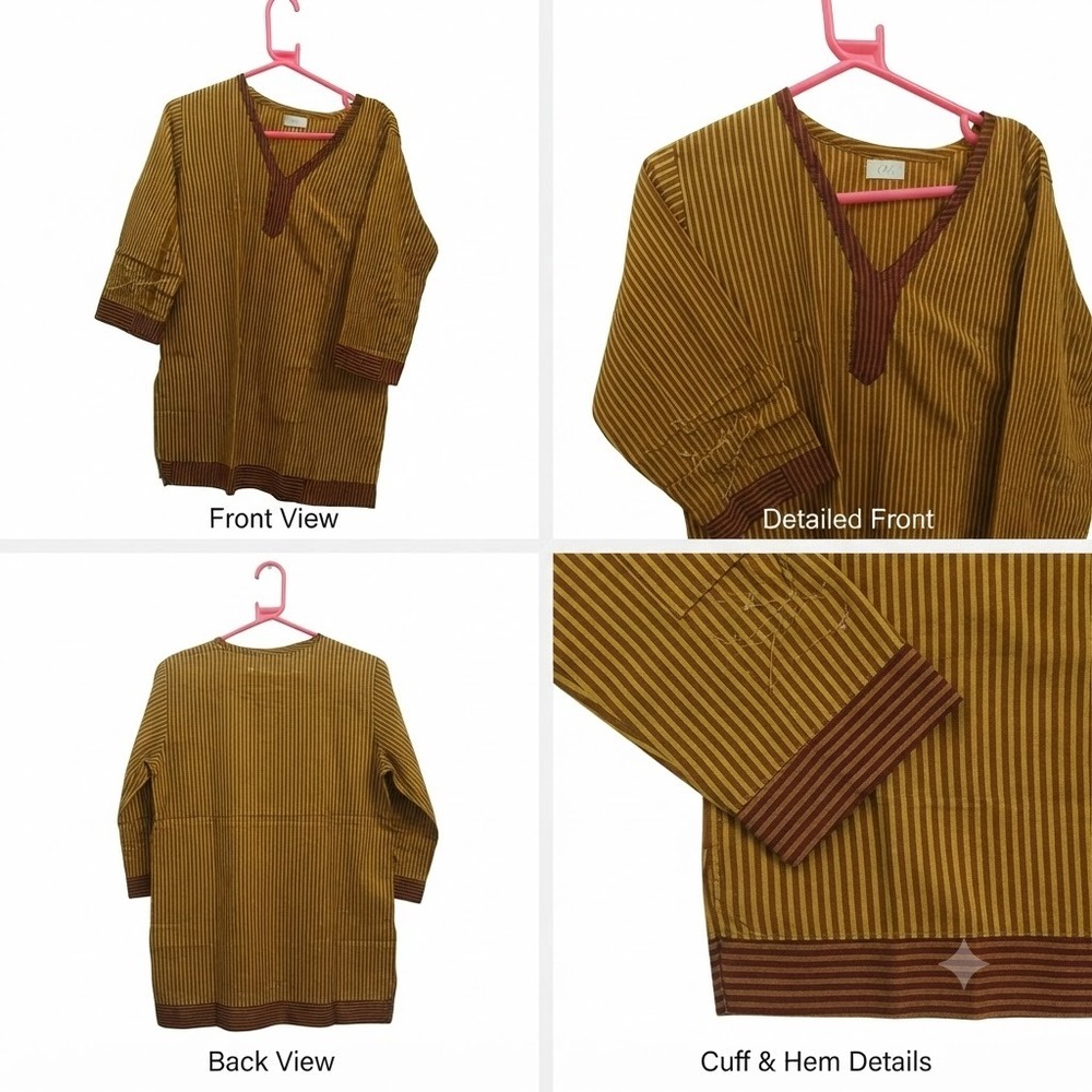 Ladies Short Cotton Kurti - Color: All