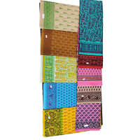 Ladies Printed Cotton Saree - Color: Multicolor