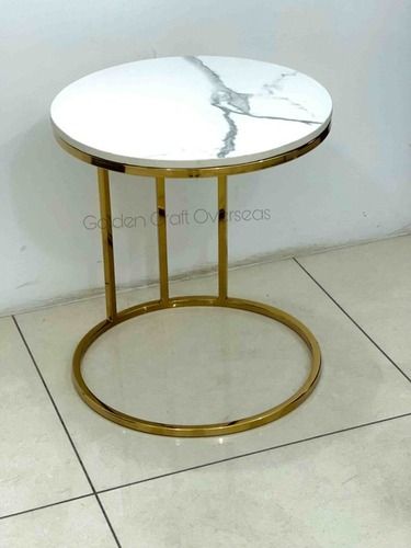 SS Side table with gold pvd