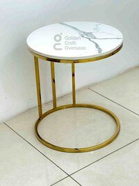 SS Side table with gold pvd