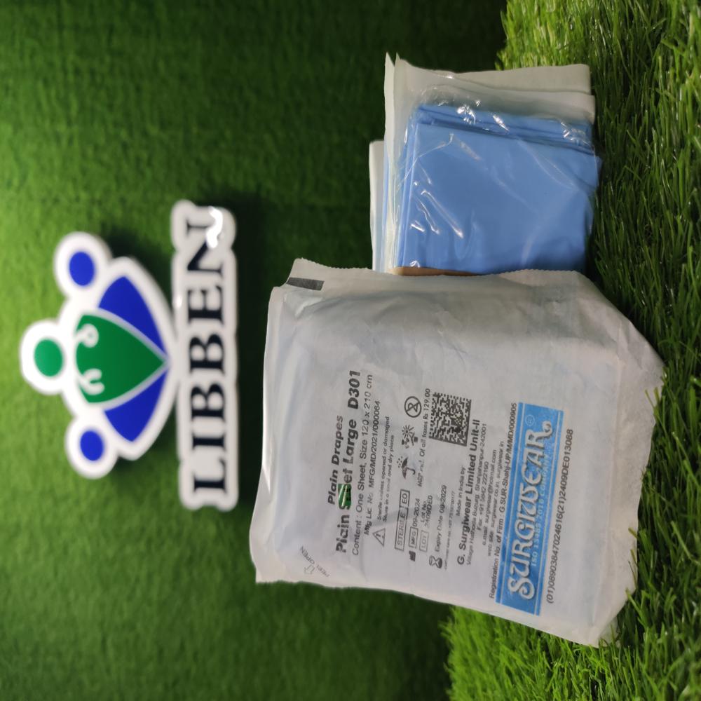 Surgiwear Sms Fabric Large Plain Sheet - Non-woven Material, Large Size For Complete Coverage, White Color, Disposable, Sterilized