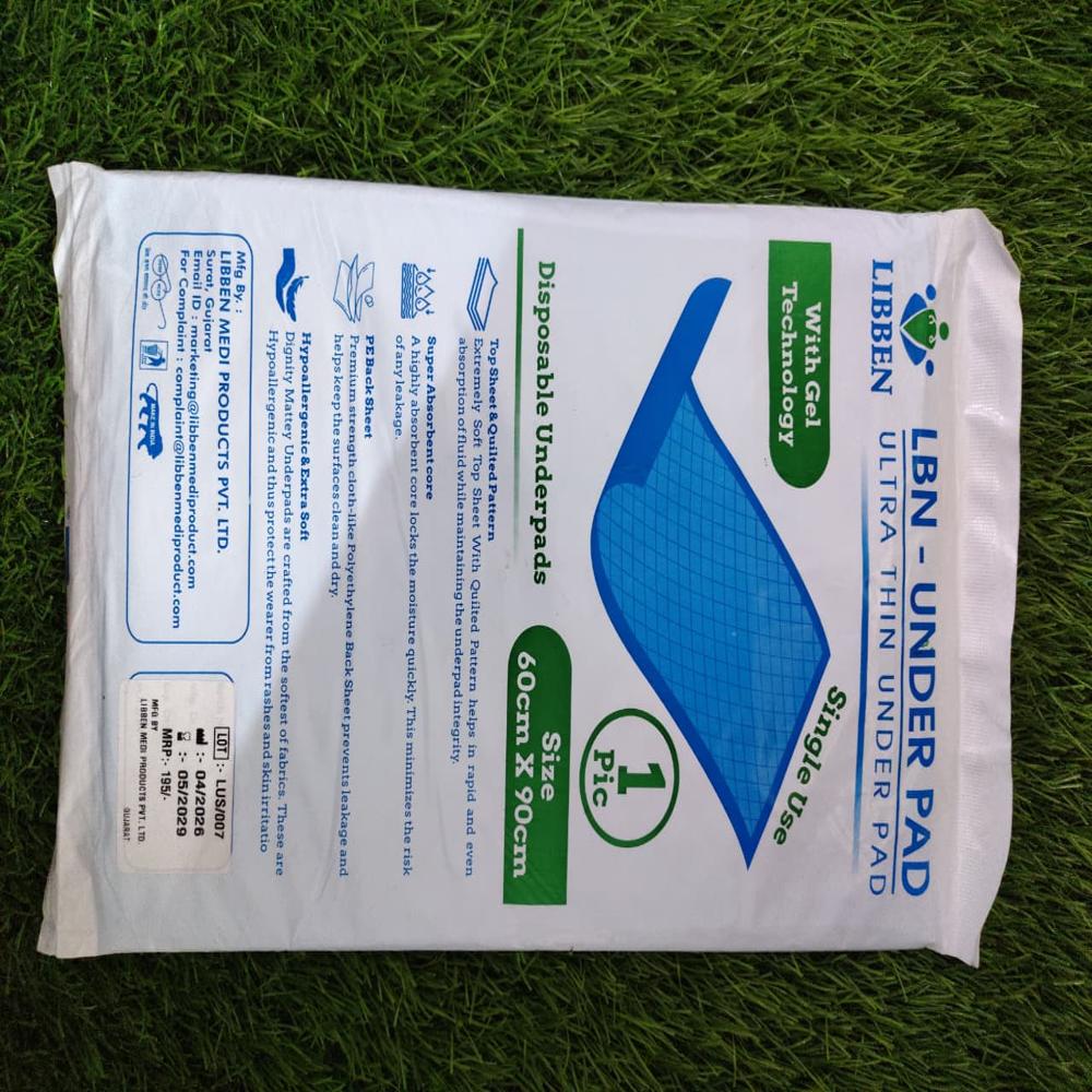 Disposable LBN Underpad Sheet - Non-Woven Material Single-Use Design Blue Color | Comfortable Barrier for Bedding in Healthcare Settings