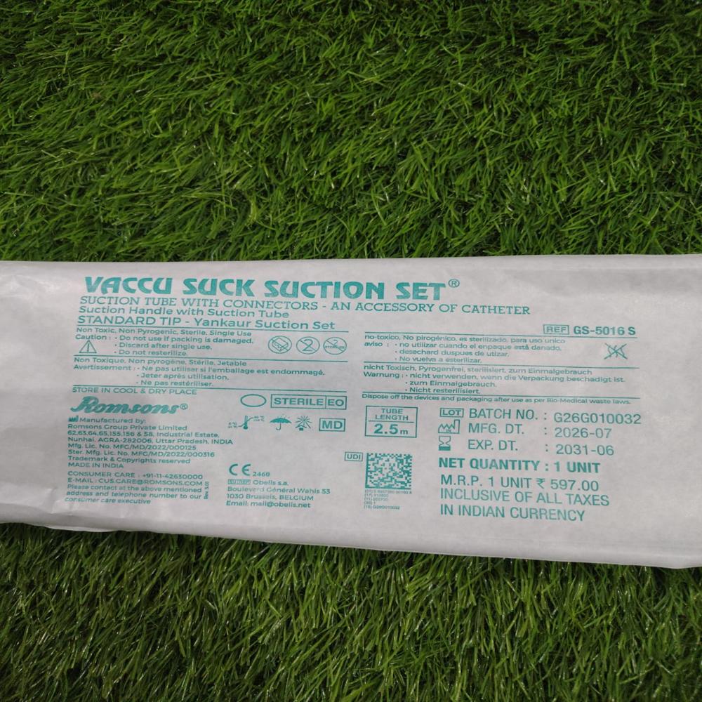 Vaccu Suck Yankauer Suction Set - Application: Hospital