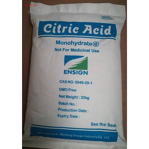 5949-29-1 Citric Acid Monohydrate - Boiling Point: 310A C