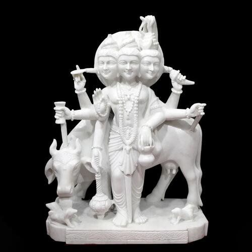 Marble Dattatreya Statue