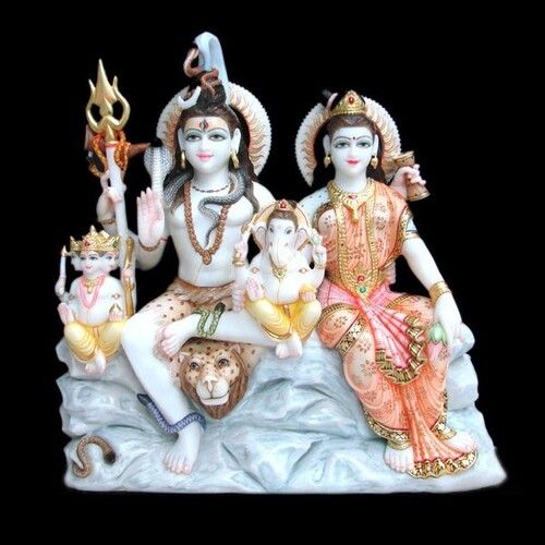 Marble Shiv Parivar Statues