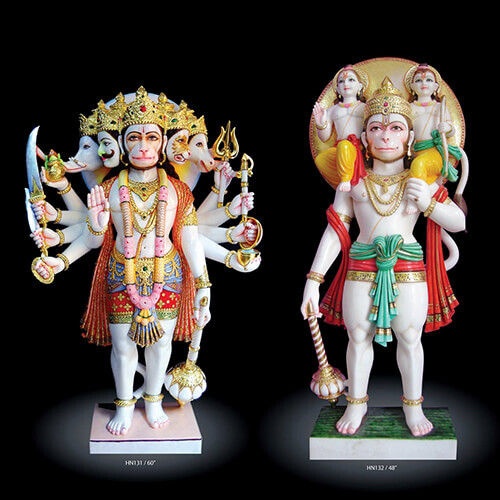 Marble Panchmukhi Hanuman Statue