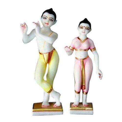 Marble Iskcon Radha Krishna Statues