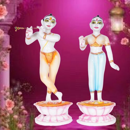 Iskcon Radha Krishna Marble Statue