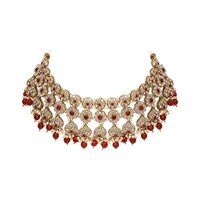 Designer bridal jewelry |Reverse AD Bridal Jewelry |Traditional Indian necklace |Round Floral Choker | Bridal Choker Set .