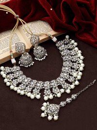 Traditional Jewelry |Reverse AD Bridal Jewelry |Reverse AD Oval Shape Necklace |Traditional Necklace |Gift for Her |Designer Jewelry .