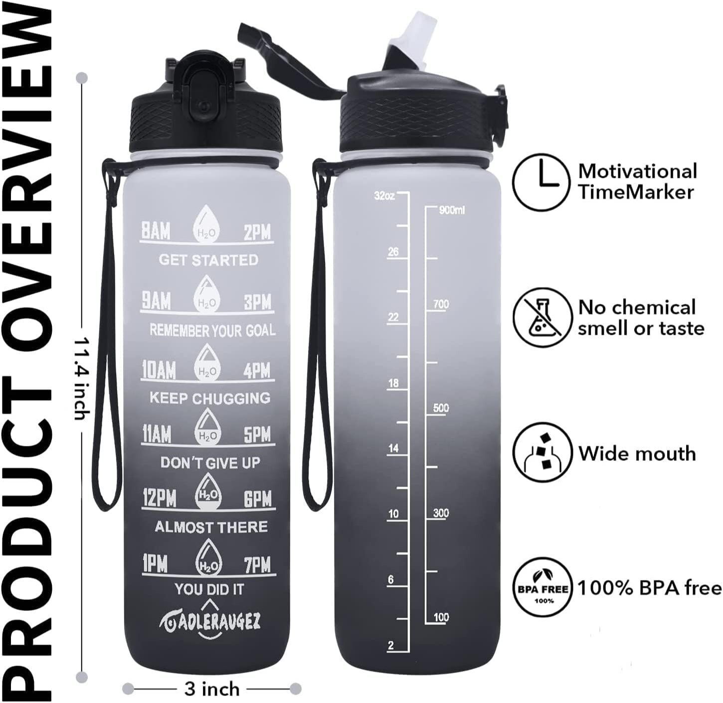 MOTIVATIONAL SIPPER WATER BOTTLE (1000ML)