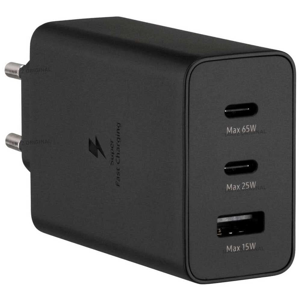 65WAtt PD Power Adapter Trio USB-C 2 Port, USB-A Port Super Fast Charger