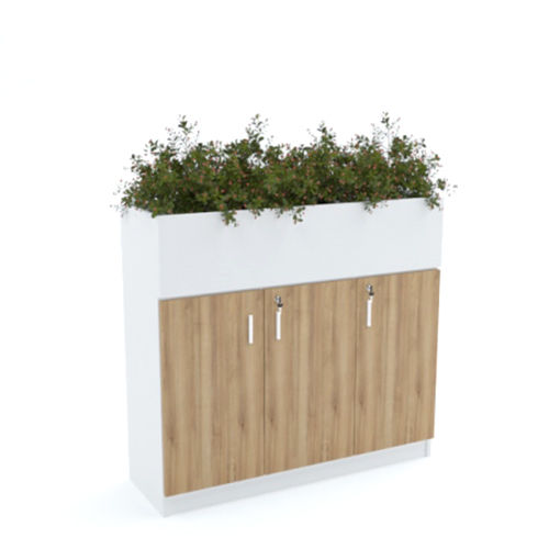 Side Cabinet With Planter Box - Application: Office