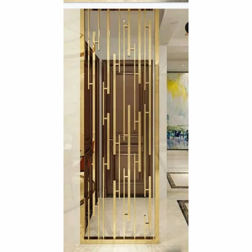 Golden Glossy Pvd Stainless Steel Partition