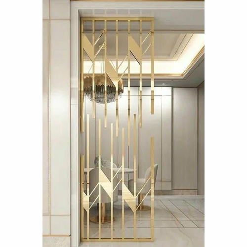 Stainnless Steel Golden Metal Partition in Gold and Rose Gold Finish