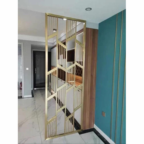 Golden Stainless Steel Room Divider Inspiration Partition - Application: Home