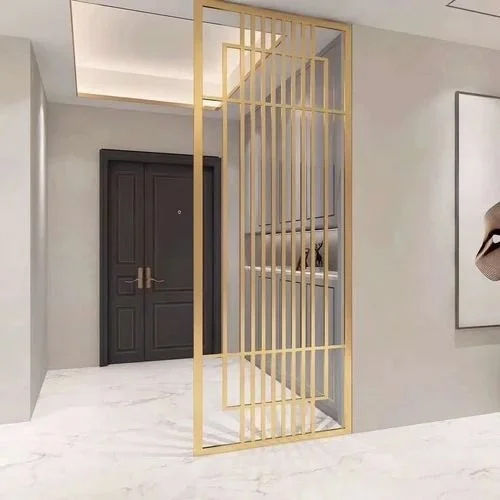 Golden Pvd Stainless Steel Partition - Size: 30 X 84 Inch