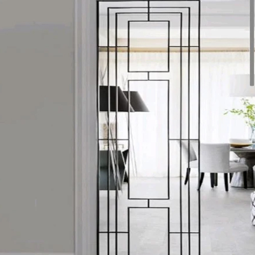 Stainless Steel Black Metal Partition Screen Pu Finished