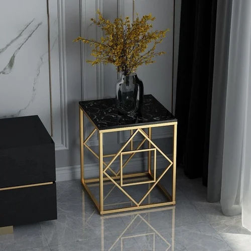 Golden Stainless Steel Side Table