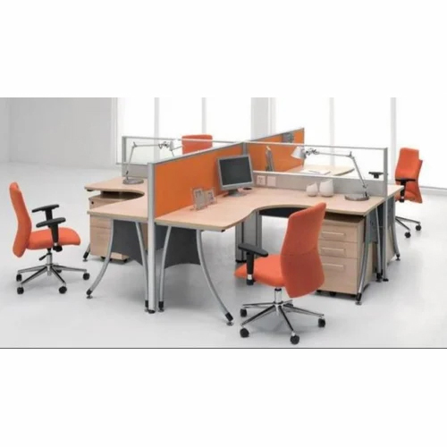 2 Seater Crca Powder Coated Plywood Modular Workstation - Application: Office