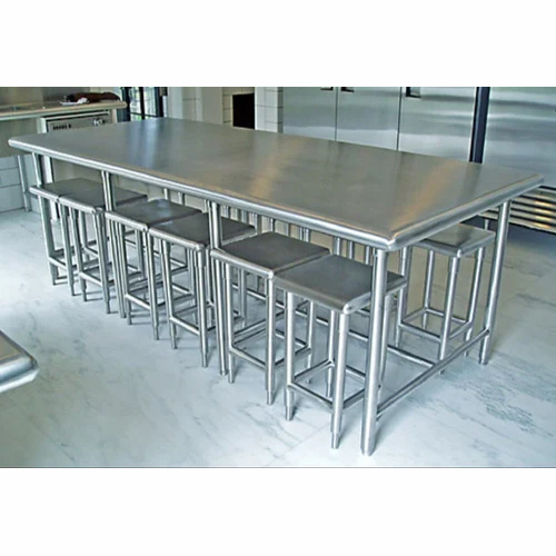 Rectangular Stainless Steel canteen table